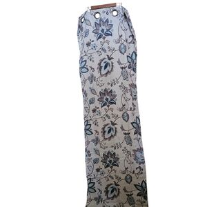 KOHL'S Boho Floral Blackout Drapes  82" Long/ 52 " Wide  ( 2 Panels) Blue/Gray